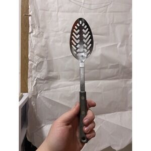 Ekco Stainless Vanadium Slotted Serving Spoon USA 11.5" Vintage